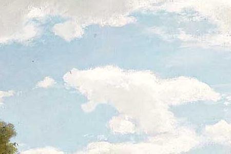 Фрагмент GOATHERD WITH FLOCK AT THE LAKESIDE