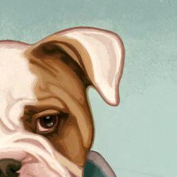 Фрагмент Голубая шапочка и шарфик в полоску