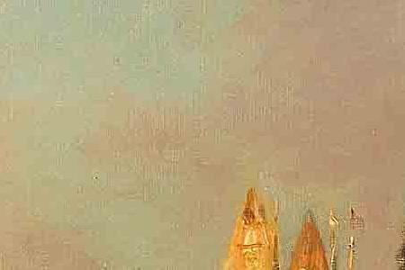 Фрагмент Gondola on a venetian canal