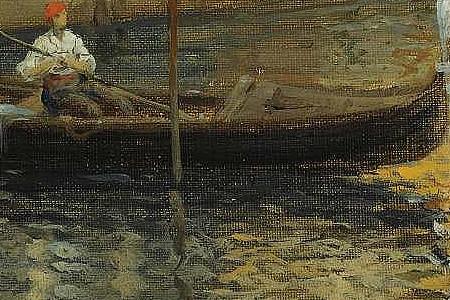 Фрагмент GONDOLE SUR UN CANAL A VENISE