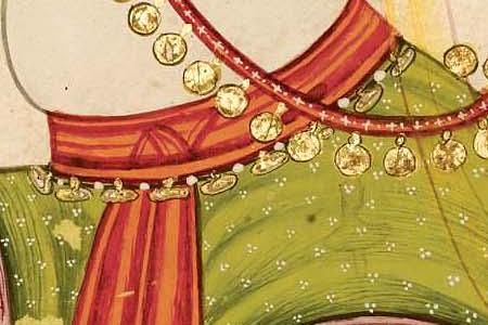 Фрагмент HANUMAN DANCING INDIA BILASPUR CIRCA 1700