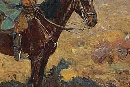 Фрагмент HORSEMEN IN THE HILLS