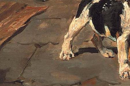 Фрагмент Hounds and Puppies in an Interior