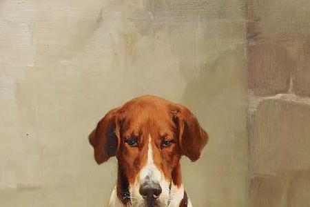 Фрагмент Hounds in a kennel