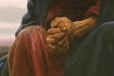 Фрагмент Христос в пустыне.1872.