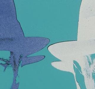 Фрагмент JOSEPH BEUYS STATE четыре портрета бирюза