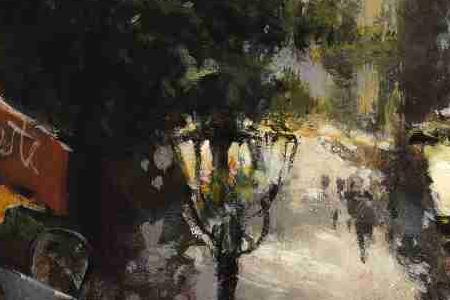 Фрагмент Кафе на улочках Парижа