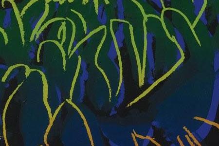 Фрагмент KIKU сине-голубой