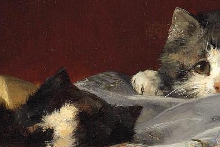 Фрагмент Kittens in a Basket