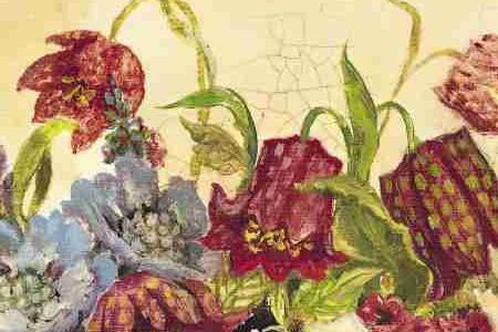 Фрагмент Композиция с книгами и цветами