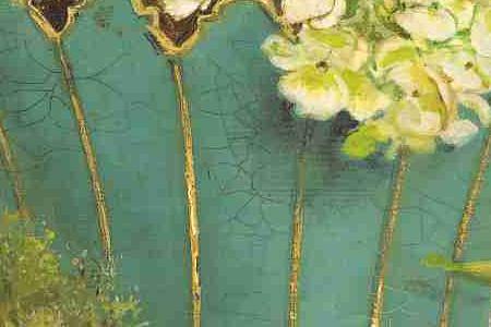 Фрагмент Композиция с книгами и цветами