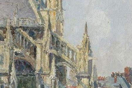 Фрагмент L ÉGLISE SAINT JACQUES À DIEPPE MATIN SOLEIL