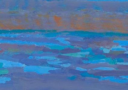 Фрагмент LAKE SILVAPLANA WITH BERNINA MOUNTAIN RANG