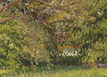 Фрагмент Le grand noyer matin Eragny