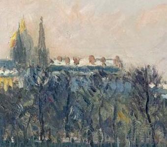 Фрагмент LE JARDIN DES TUILERIES EFFET DE NEIGE