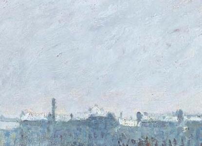 Фрагмент LE JARDIN DES TUILERIES ET LE PAVILLON DE FLORE EFFET DE