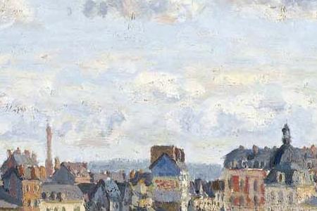 Фрагмент LE PONT BOIELDIEU ET LA GARE D ORLEANS ROUEN SOLEIL