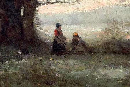 Фрагмент Les ch nes-verts dans la vall e