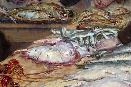 Фрагмент LES HALLES CRIEE AU POISSON FISH AUCTION