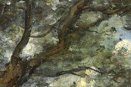 Фрагмент Les trois arbres en vue du lac