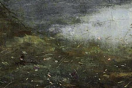 Фрагмент Les trois arbres en vue du lac