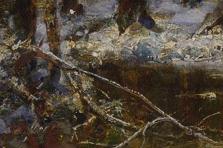 Фрагмент Лес зимой