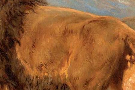 Фрагмент LION IN A MOUNTAINOUS LANDSCAPE