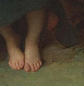 Фрагмент Мальчик и девочка за завтраком