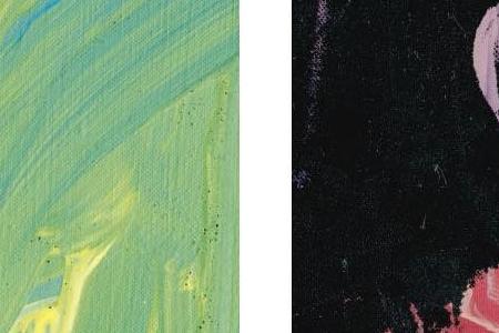 Фрагмент MAN RAY (DIPTYCH) зеленый и фиолетовый тон