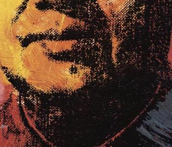 Фрагмент MAO с мазками кисти на розовом