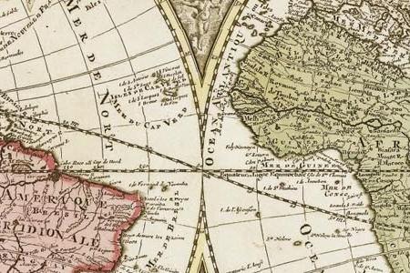 Фрагмент MAPPE-MONDE GEO-HYDROGRAPHIQUE OU DESCRIPTION GENERAL DU GLOBE