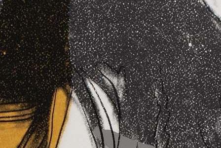 Фрагмент MICK JAGGER в лоскутах с черным квадратом