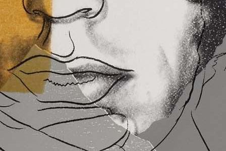 Фрагмент MICK JAGGER в лоскутах с черным квадратом