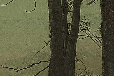 Фрагмент Moonlight on the lake Roundhay Park Leeds