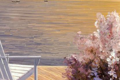 Фрагмент Морской вид с помоста. Закат