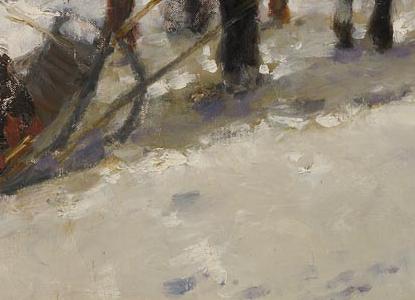 Фрагмент Мужик с двумя лошадьми