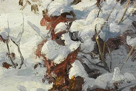 Фрагмент n a Snowy Landscape