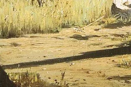 Фрагмент На опушке леса. Полдень. 1871.