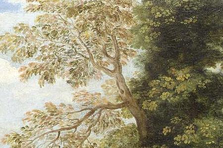 Фрагмент Naples A river landscape with elegant figures disembarking a ferry