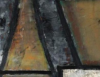 Фрагмент Натюрморт на красно сером фоне