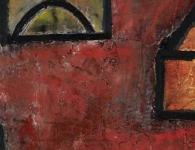 Фрагмент Натюрморт на красно сером фоне