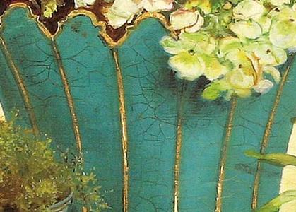 Фрагмент Натюрморт с цветами и книгой