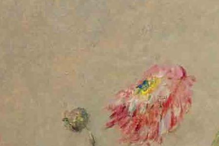 Фрагмент Натюрморт с цветами на комоде