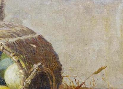 Фрагмент Натюрморт с яблоками