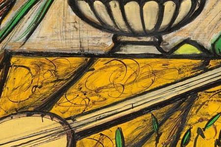 Фрагмент Натюрморт со скрипкой и гитарой