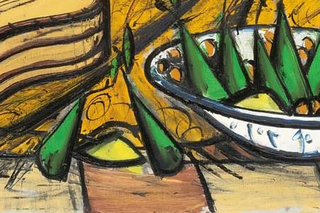 Фрагмент Натюрморт со скрипкой и гитарой