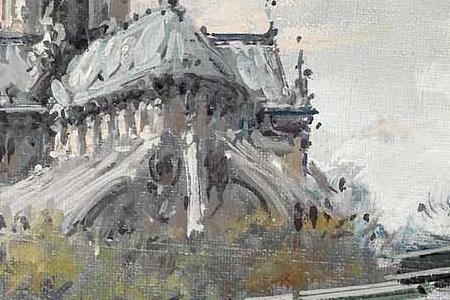 Фрагмент Notre Dame les bouquinistes Paris