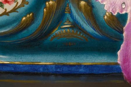 Фрагмент ОРхидеи в голубом горшке