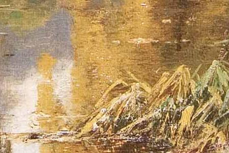 Фрагмент Осенний пейзаж. Парк в Павловске.1888.