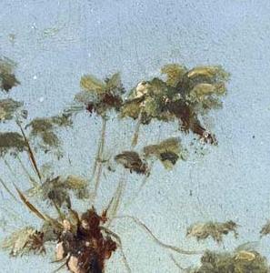 Фрагмент PAYSAGE DES ANTILLES CAVALIER ET NE SUR UN CHEMIN